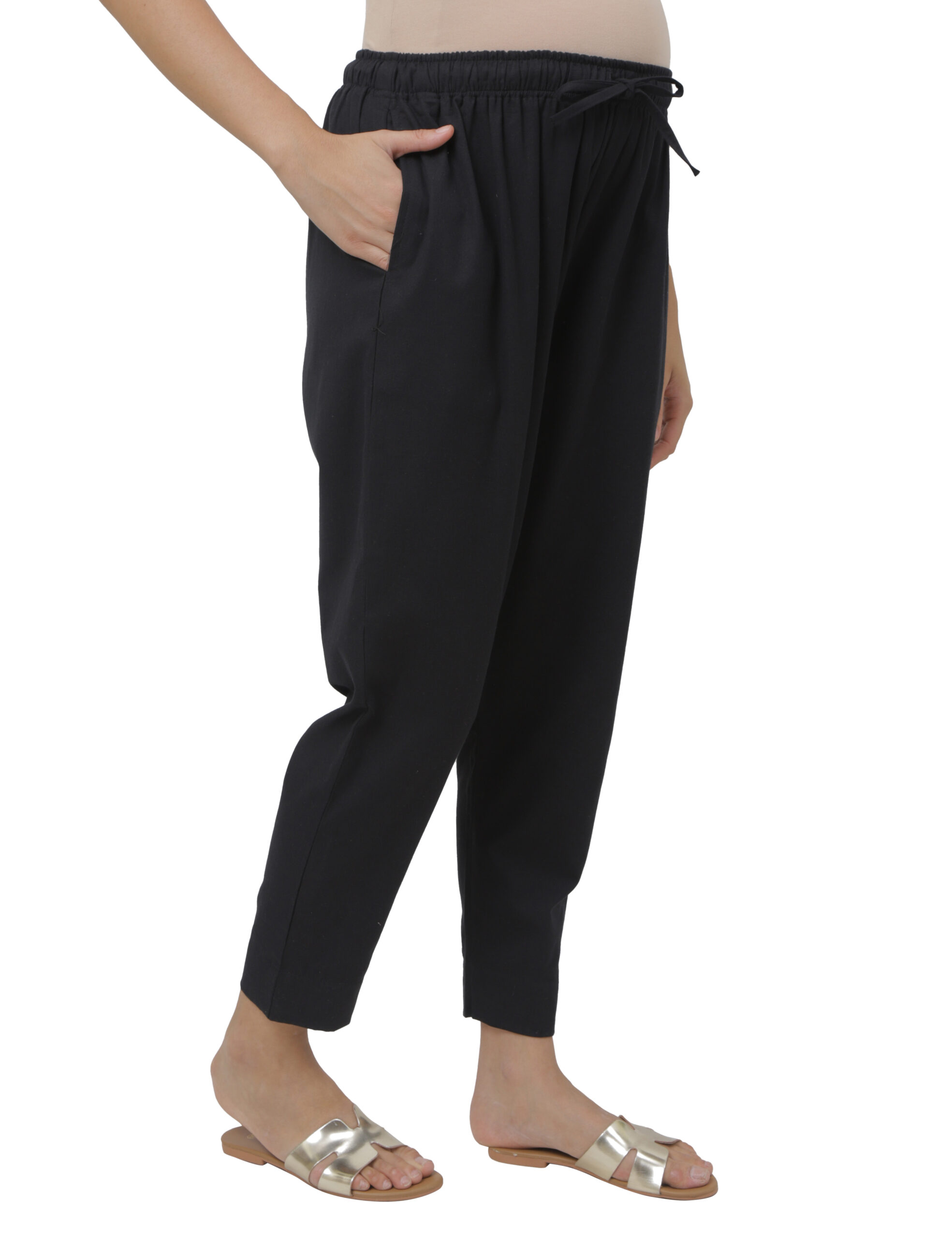 Buy Blue High Rise Straight Fit Pants For Women Online in India | VeroModa